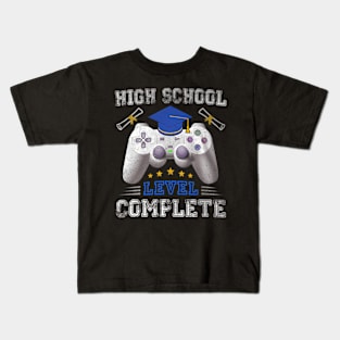 High School Level Complete Class Of 2024 Graduation Kids T-Shirt